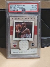 Michael Jordan 2005 UD Portraits #MM-MJ Material Moments Game Worn PSA 6