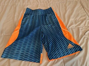 Adidas Boy’s basketball shorts blue/orange size S (8) - Picture 1 of 5