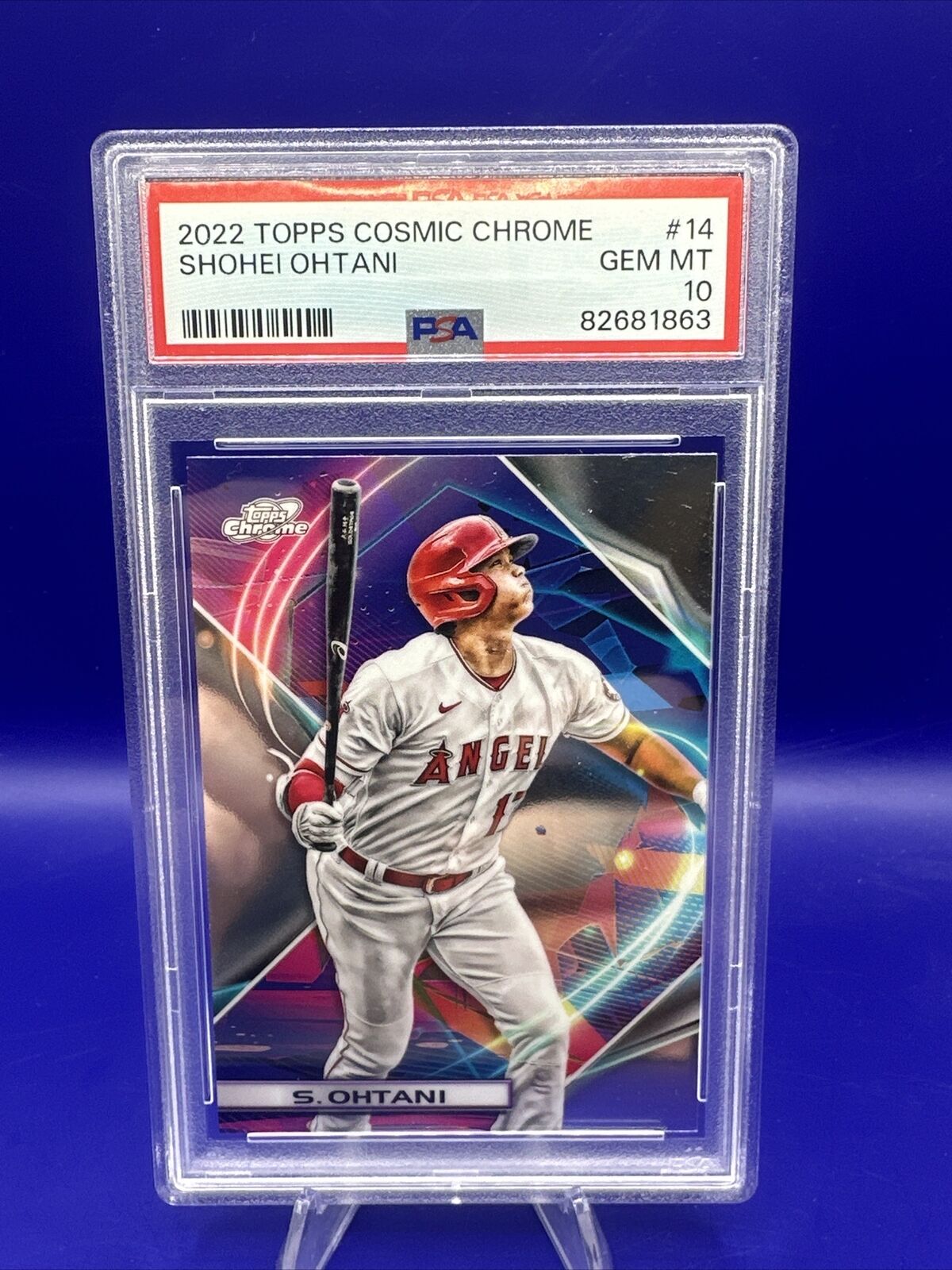 2022 TOPPS COSMIC CHROME 14 SHOHEI OHTANI REFRACTOR PSA 10