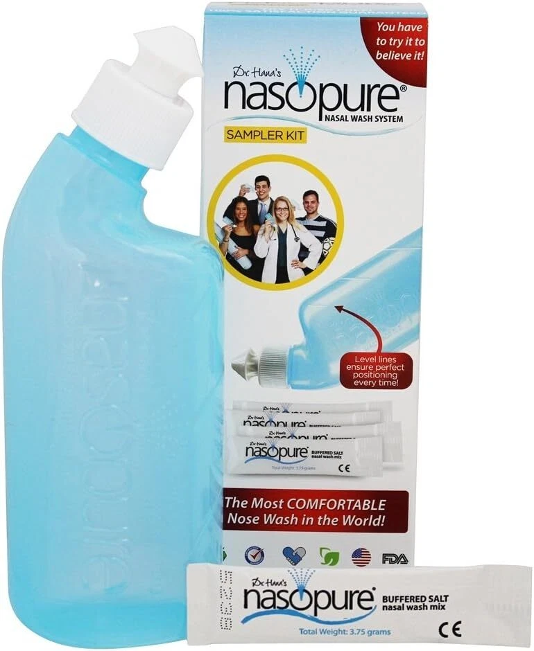 Dr. Hana's Nasopure Nasal Wash | Kit de muestreo | The Nicer Neti Pot - Nasal Foto 1 de 4