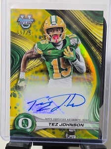 Bowman University Best Tez Johnson 2024 amarillo automático refr 69/75 Oregon BOA-TJ - Imagen 1 de 6