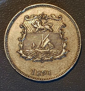 1891H British North Borneo 1/2 Cent--KM-1 - Picture 1 of 2