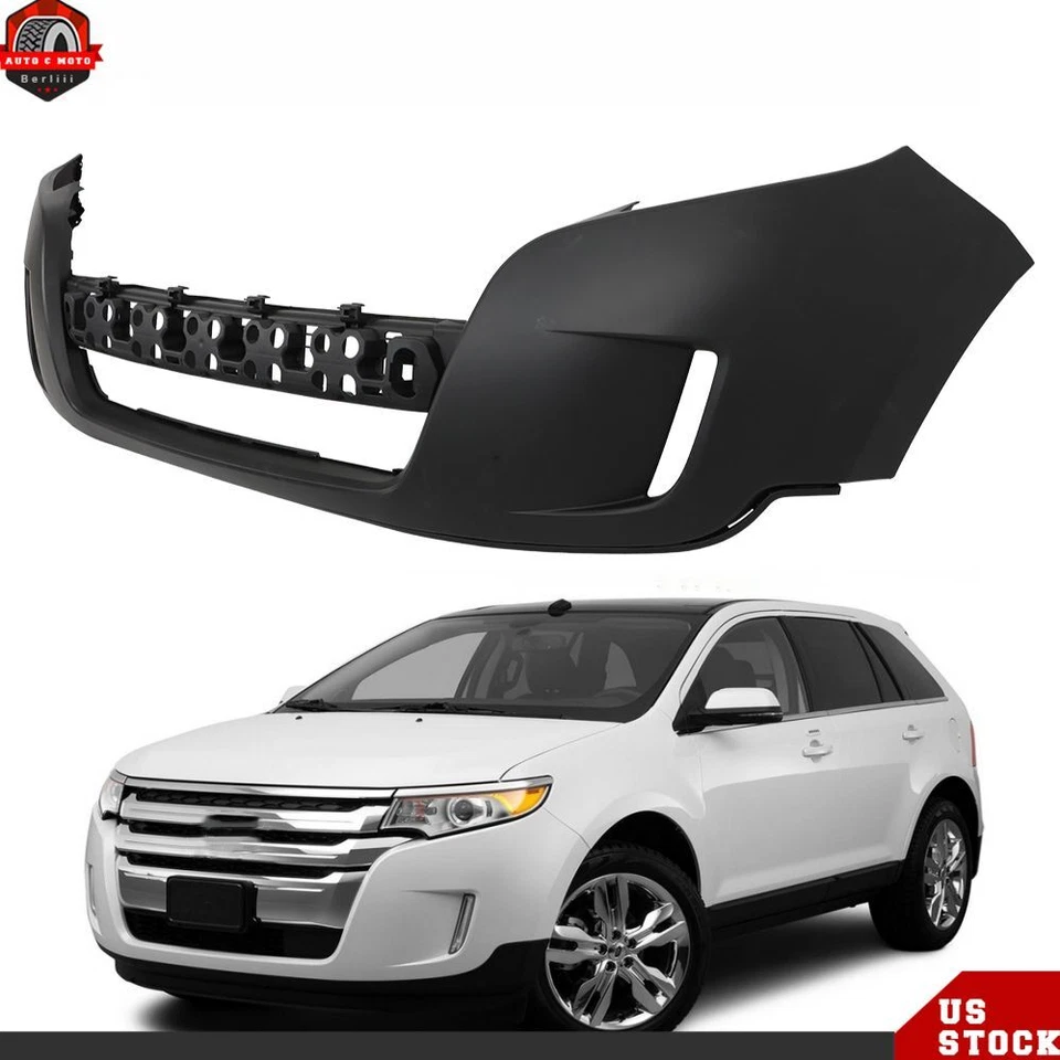 For Ford Edge 2011 2012 2013 2014 Front Bumper Cover Fascia Primed Black Plastic - Image 1 of 4