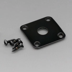 Gotoh JCB-4 Les Paul Square Curved Jack Plate for Les Paul Guitar - BLACK - Picture 1 of 2