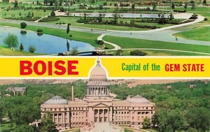 Boise, Idaho Capital of the Gem State Vintage Chrome PC - Picture 1 of 2