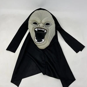 Vintage 90’s Pumpkin Time Skull Ghoul Monster Halloween Mask - Picture 1 of 7