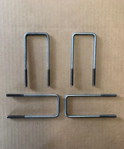 Stainless Steel Square U-Bolts(4 PK) 1/4" DIAM - 1 3/4" ID - 4 1/2" Leg Length - Picture 1 of 3