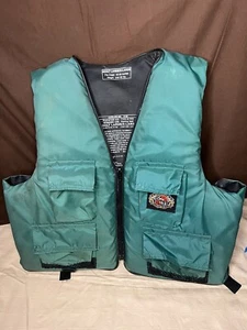 Stearns VTG Green Life Jacket Adult 4142 Fishing Swimming Vest Large/x-large - Picture 1 of 20
