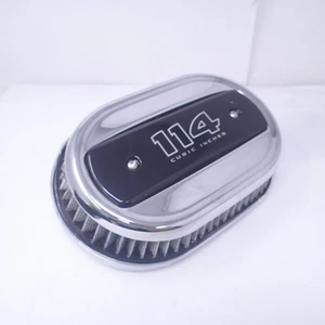 GENUINE HARLEY DAVIDSON MILWAUKEE M8 BLACK VENTILATOR AIR CLEANER 114 BADGE - Picture 1 of 9