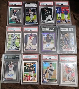 12 Baseball Card Graded Slab Lot Auto /PARALLEL/RC/Bowman 1st Topps Panini - Picture 1 of 1