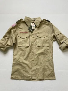 Boy Scouts of America Youth M Uniform Shirt Long Sleeve Poplin Blank NWT - Picture 1 of 7