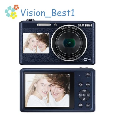 Samsung DV180F Digital Camera Dual Screen 16 MP 5x Optical Zoom Blue Self Timer - Image 1 of 4