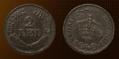 ROMANIA - 2 Lei 1941 - Zinc - Mihai I - Image 1 of 3