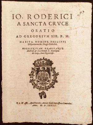 1573 Obedience plead King Philip II of Spain to Pope Gregory XIII-Rare Americana - Image 1 of 4