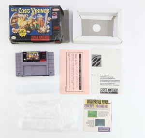 The Lost Vikings SNES w/ Box ALL Inserts & Tray Tested Including Bag - NO Manual - Picture 1 of 14