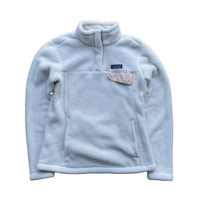 Pullover polar Patagonia para mujer Re-Tool Snap T talla mediana blanco/beige polar Foto 1 de 4