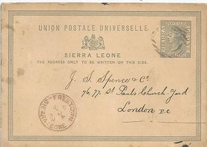 CARTE TROIS DEMI PENCE SIERRA LEONE 1889 À LONDRES, VOIR SCANS - Photo 1/1