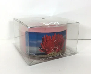 Village Candle Accents CORAL BEACH 12oz Pink Soy based Wax Double Wick RARE - Picture 1 of 7