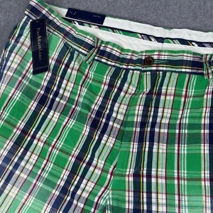 NEW Polo Ralph Lauren Shorts Mens Sz 40 Cotton Summer Plaid Madras Green Preppy - Picture 1 of 7