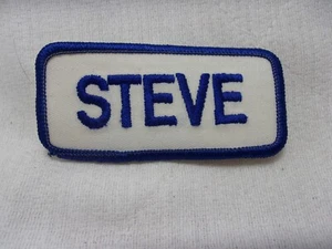 STEVE USED EMBROIDERED VINTAGE SEW ON NAME PATCH TAGS ASSORTED COLORS AVAILABLE - Picture 1 of 60