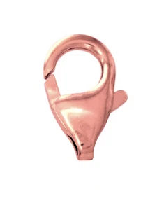 14.5mm 14k Elegante Lágrima Gatillo ORO ROSA Langosta Collar Brazalete Cierre EE. UU. - Imagen 1 de 3