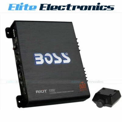 BOSS AUDIO R3002 RIOT SERIES 2 CHANNEL CH 600W CLASS AB CAR AMPLIFIER AMP - Image 1 of 2