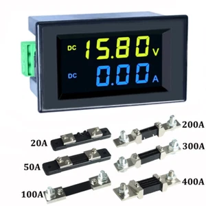 DC 0-600V 10A 20A 50A 100A LCD Digital Amplificador de Voltaje Panel Medidor Voltímetro Amperímetro - Imagen 1 de 9