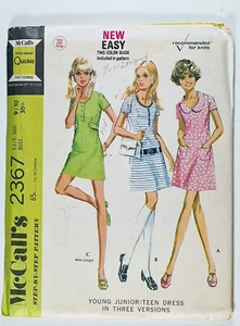 Vintage Nähmuster McCall's 2367 Kleid in drei Versionen Büste 30 1/2"" 1970 - Bild 1 von 4