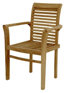 2 Teak Gartensessel Stapel 71 Kernholz 3032 hochwertig stabil Sonderangebot - Bild 1 von 6