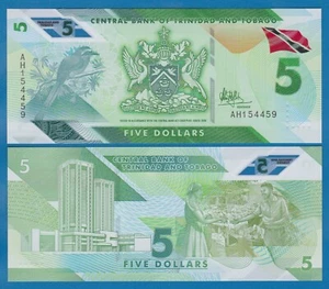 Trinidad und Tobago 5 Dollars P 61 2020 (2021) UNC Polymer - Bild 1 von 1