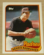 1989 Topps Dennis Rasmussen Padres Baseball Card 32 #109