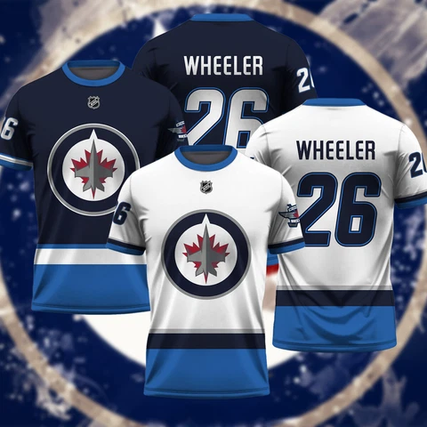 HOT!! Blake Wheeler Winnipeg Team Name & Number 3D T-Shirt S-2XL Gift Fan Cover