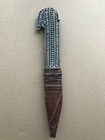 South Morocco/Sahara,  Tribal Bedouin Dagger, in light brown leather sheath.