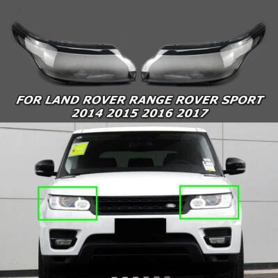 Par de piezas de repuesto de cubierta de lente de faros para Land Rover Range Rover Sport 2014-2017 Foto 1 de 4