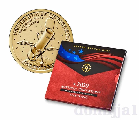 2020-S American Innovation Dollar MD Maryland REVERSE Proof - Hubble Cover