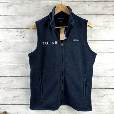 Patagonia Better Sweater Vest Womens L Navy Blue Corporate Logo Zip New - Image 1 of 4