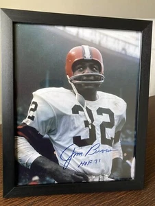 Jim Brown Signed 8X10 Photo COA/HOLOGRAM Framed CLEAN HOF GOAT auto - Picture 1 of 9