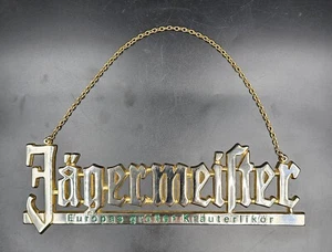 Insegna Catena A Barra Pubblicità Jägermeister Placcata Oro 24k Made In Milano Italy - Foto 1 di 4
