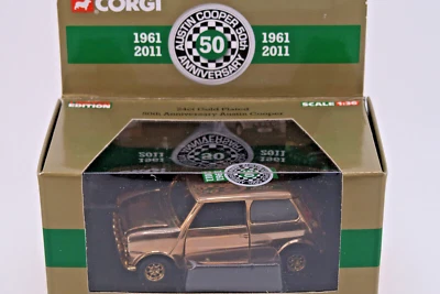 CORGI TOYS *  AUSTIN COOPER  * 50TH ANNIVERSARY * 24CT GOLD PLATED * 1:36 * OVP - Bild 1 von 4