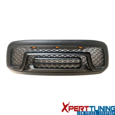Fits 13-24 Dodge Ram 1500 Rebel Style Front Bumper Mesh Grille Matte Black Foto 1 de 2