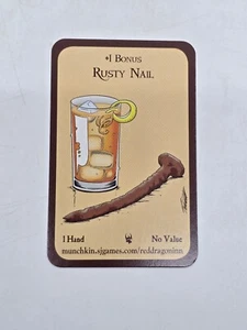 Tarjeta Promocional Munchkin USTY NAIL Bebida Steve Jackson Juego de Cartas +1 Bono - Imagen 1 de 2