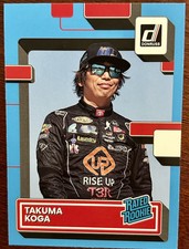 2023 Donruss Racing Takuma Koga Rated Rookie Carolina Blue Wave Card #40🔥