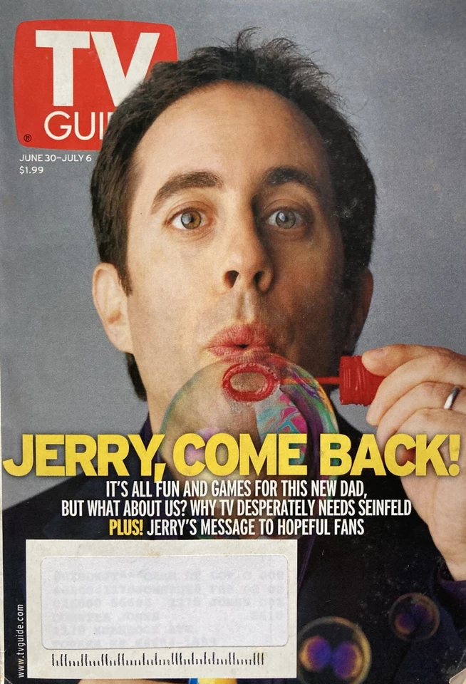 JERRY SEINFELD June 30, 2001 TV GUIDE Magazine - Image 1 of 1