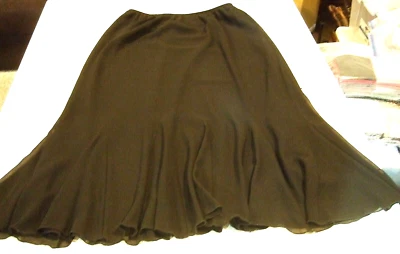 Falda acampanada negra transparente en capas de R&M Richards para mujer - talla 18 - nueva con etiquetas Foto 1 de 4