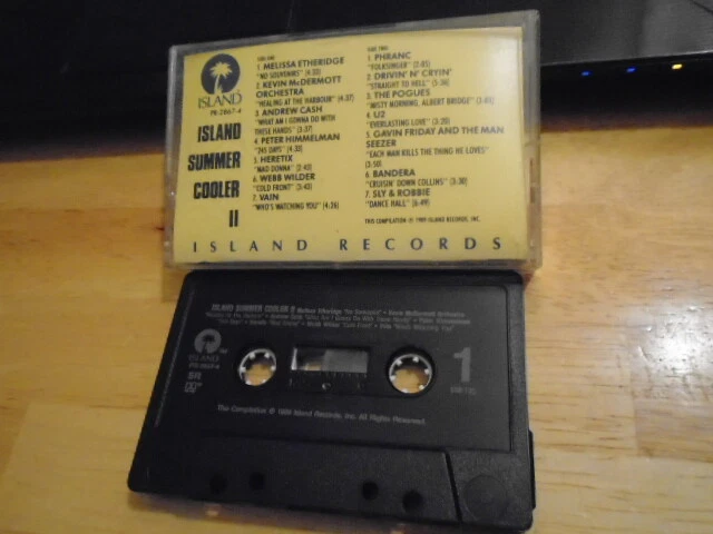 RARE PROMO Island sampler CASSETTE TAPE Melissa Etheridge U2 Pogues VAIN Heretix - Image 1 of 2