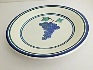Vtg Ceramica San Marciano Grapes Decor Plate 9 3/4” D Hand Painted made in Italy - Picture 1 of 7