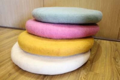  Wool Chairpad - Handmade Cushion -35CM - Felt Seat Pad -Round Seat Pad- Cushion - Image 1 of 4
