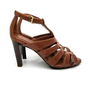 Cole Haan Gladiator braune Leder Knöchel Blockabsatz Sandalen Schuhe Größe 9,5 B - Bild 1 von 12
