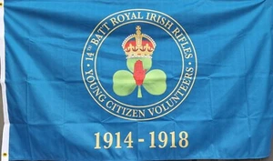 Young Citizen Volunteers 5ft by 3ft Flag/Rangers/Orange Order/Army/Loyalist/YCV - Picture 1 of 6