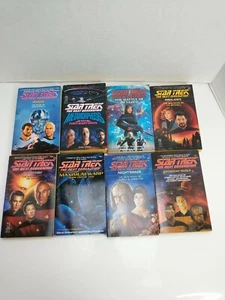 Lot Of 8 Star Trek Paperback Books The Next Generation Novels 7 12 17 22 24 63 - Picture 1 of 9